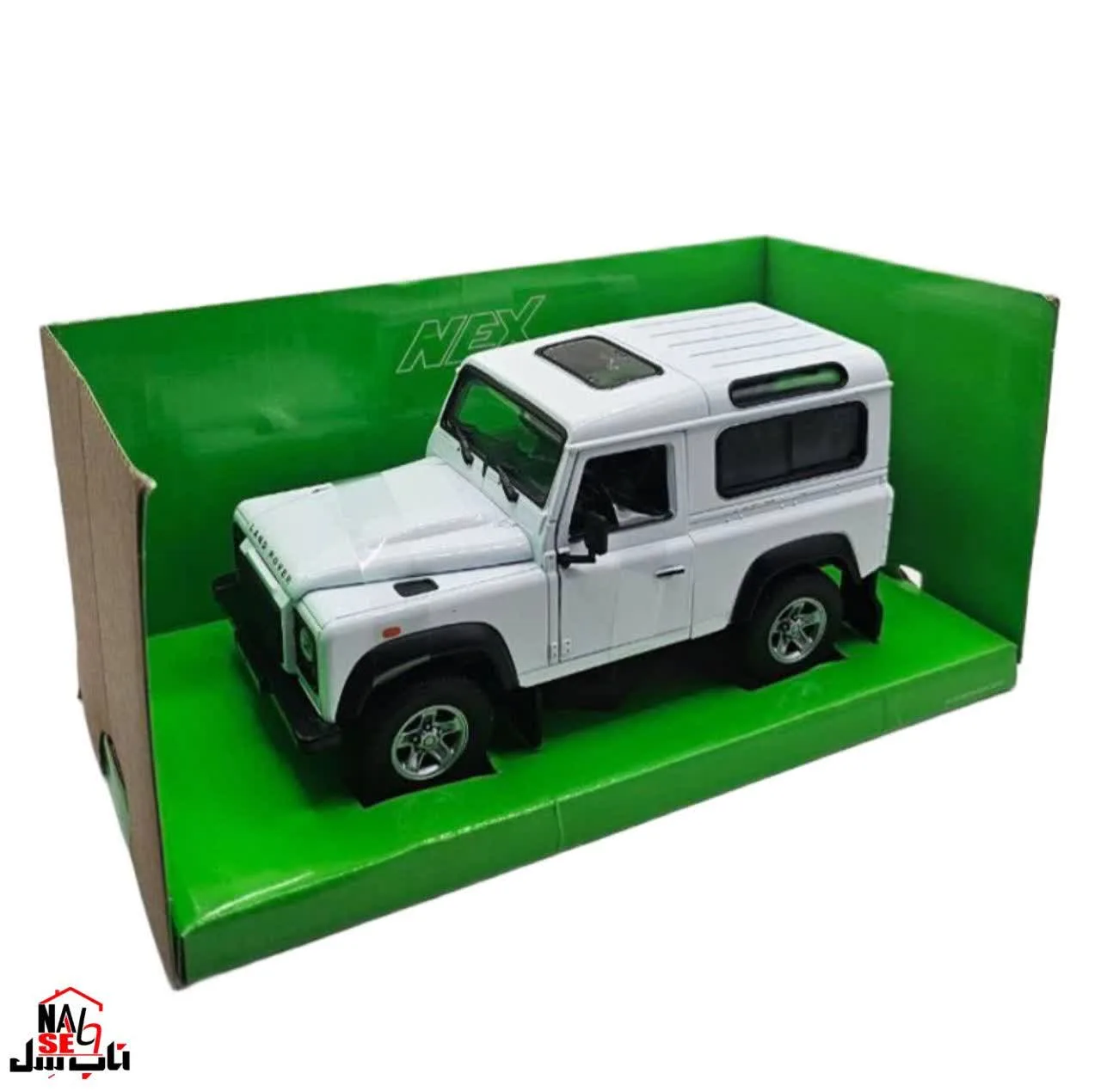 ماکت ماشین بازی ناب سل مدل لندرور دیفندر فلزی طرح ولی کد WELLY 1:24 LAND ROVER DEFENDER JEEP