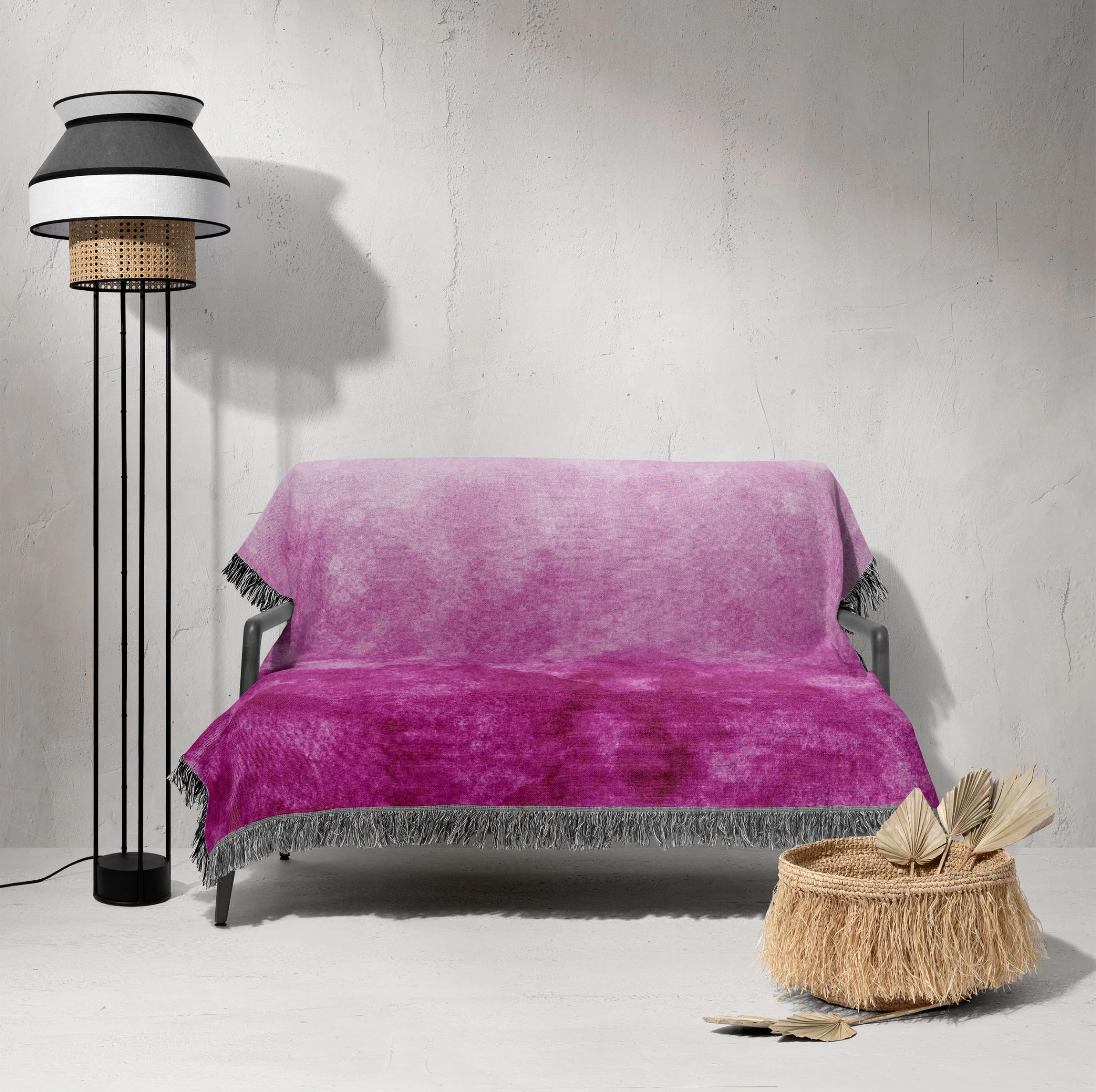 شال مبل و تخت خانه مسعود مدل مخمل ریشه دار کد 001 سایز 170x140 سانتی‌ متر