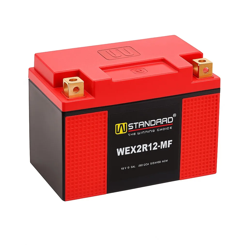 باتری موتورسیکلت 12ولت 12 آمپر دبلیو استاندارد مدل WEX1L12-MF