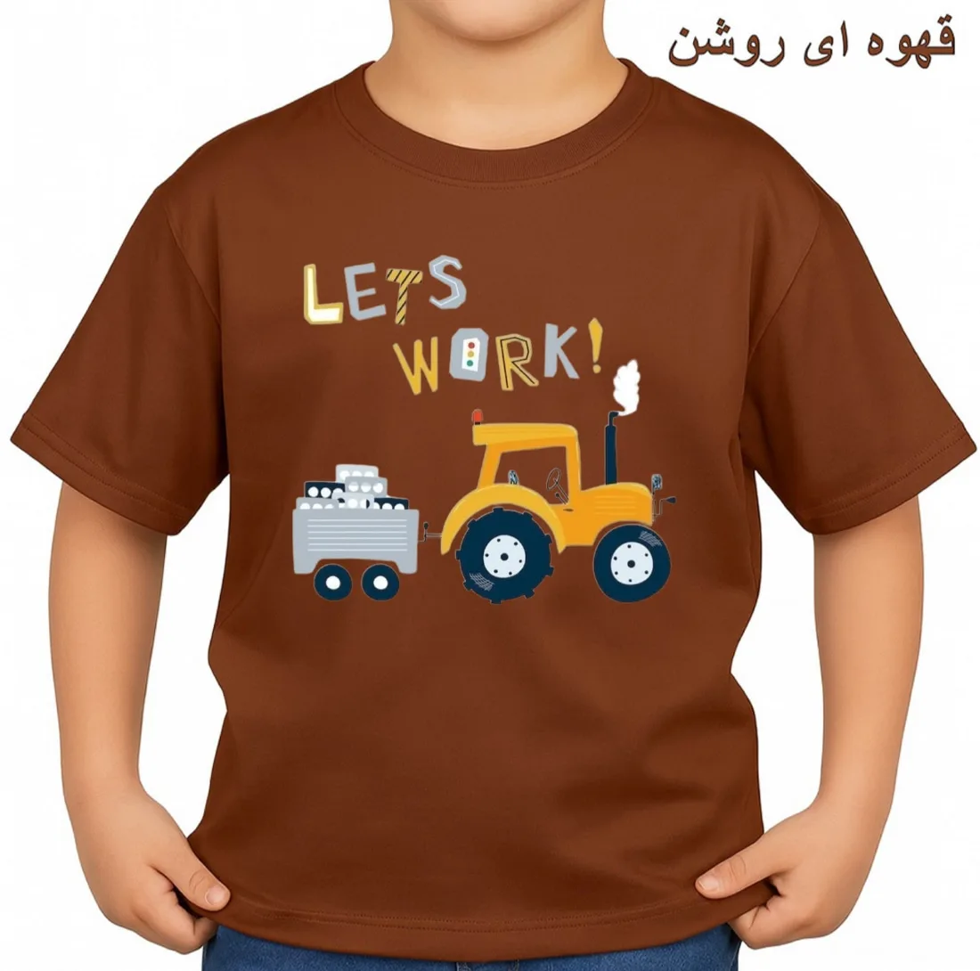 تیشرت آستین کوتاه بچگانه مدل ماشین کار کد p8