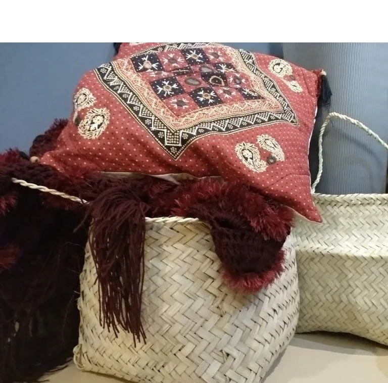 سبد حصیری مدل استوانه کد cm29-27