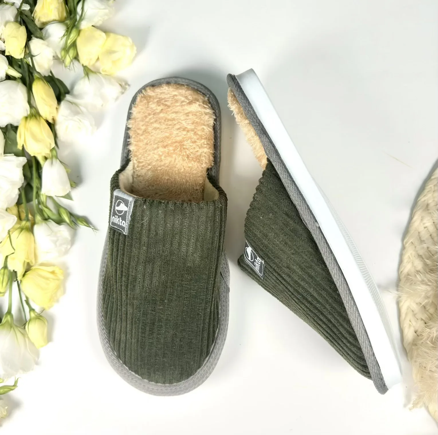 دمپایی حوله ای نیکتا مدل آوا کد Gr-04