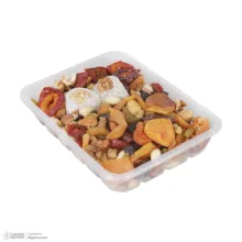 آجیل مخلوط شب یلدا اکبر راستگو - 700 گرم به همراه میوه خشک اکبر راستگو - 250 گرم و زردآلو خشک اکبر راستگو - 500 گرم