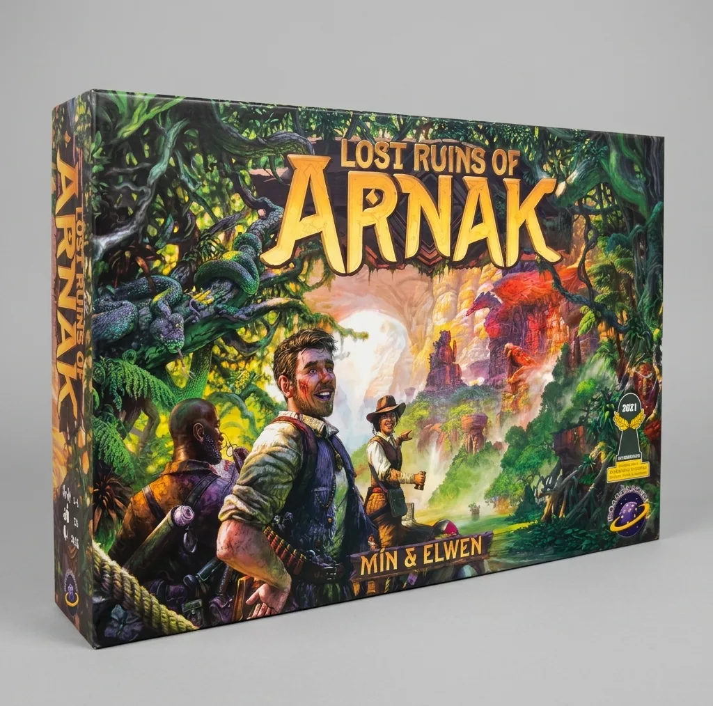 بازی فکری بردگیم Lost ruins of Arnak مدل بردکده، رقابتی، مدیریت منابع، درجه سختی متوسط، 1 تا 4 نفره، 40 تا 60 دقیقه‌