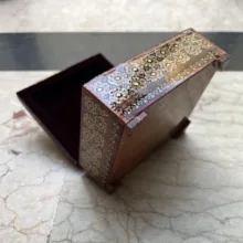جعبه جواهرات خاتم کاری چوبی مدل نقاشی