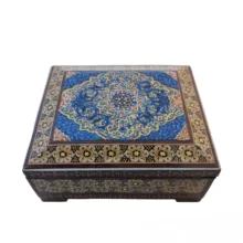جعبه جواهرات خاتم کاری طرح تذهیب کد 02
