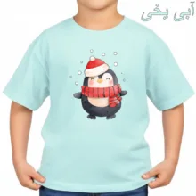 تی‌شرت آستین کوتاه بچگانه مدل پنگوئن کد v4