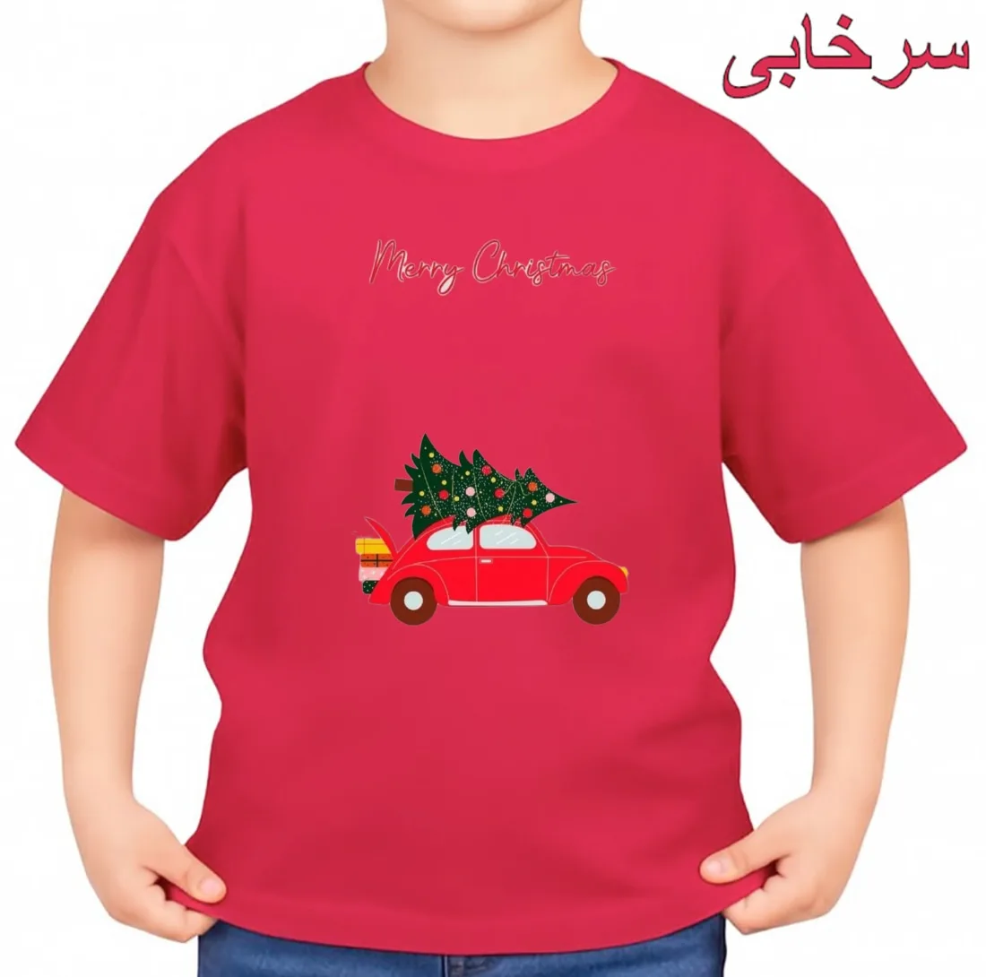 تیشرت آستین کوتاه بچگانه مدل کریسمسی کد p7