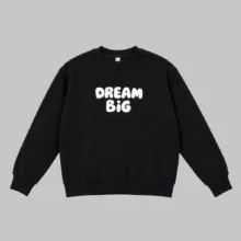 سویشرت دخترانه پنبه‌ای طرح حروف مدل DREAM BiG