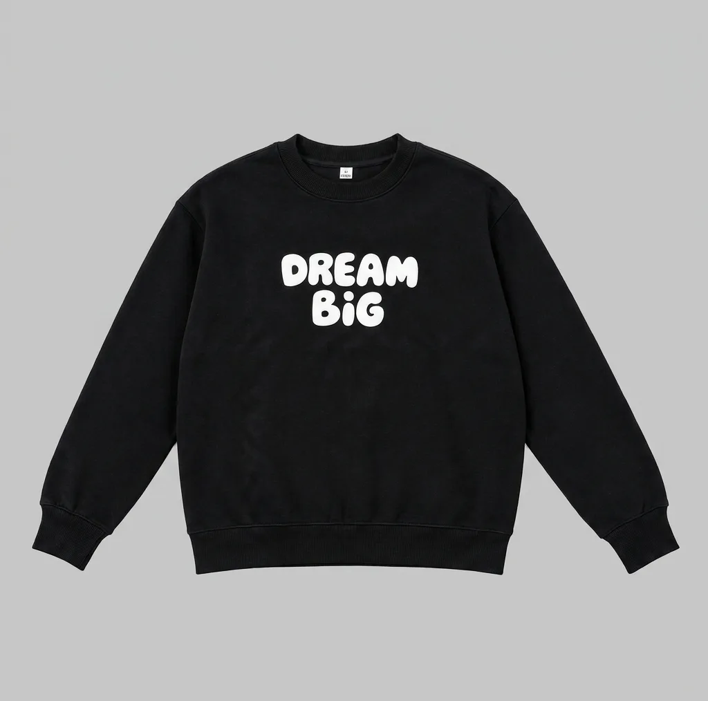 سویشرت دخترانه پنبهای طرح حروف مدل DREAM BiG