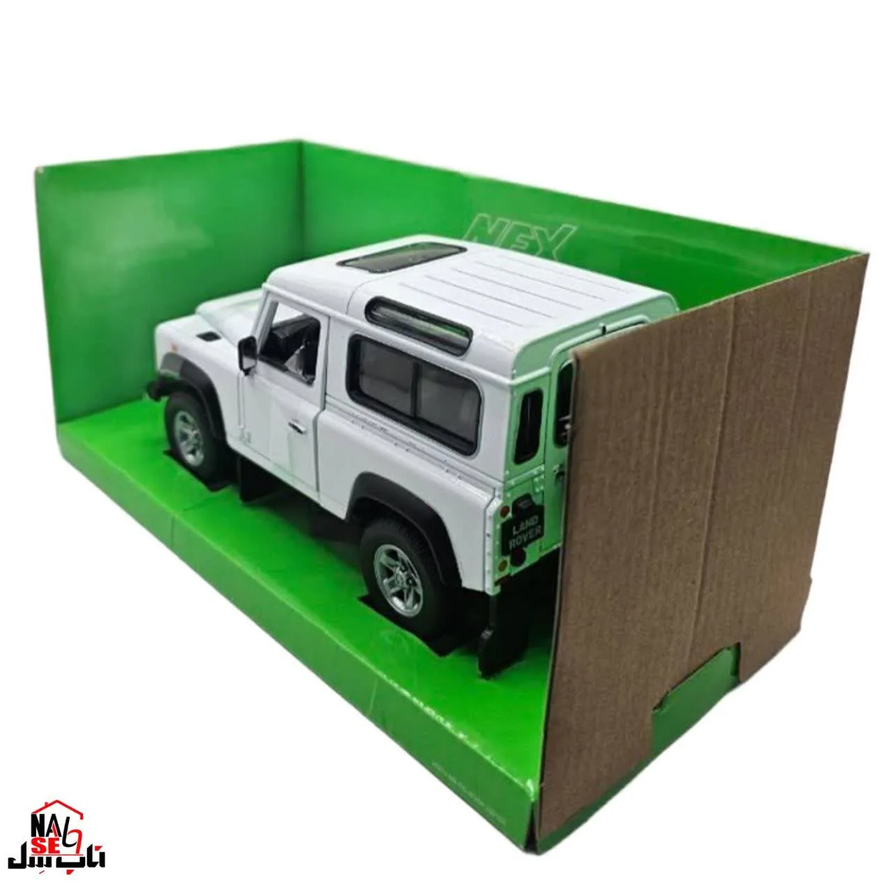 ماکت ماشین بازی ناب سل مدل لندرور دیفندر فلزی طرح ولی کد WELLY 1:24 LAND ROVER DEFENDER JEEP