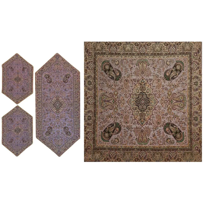 ست 4 تکه رومیزی ترمه کد T23SET28