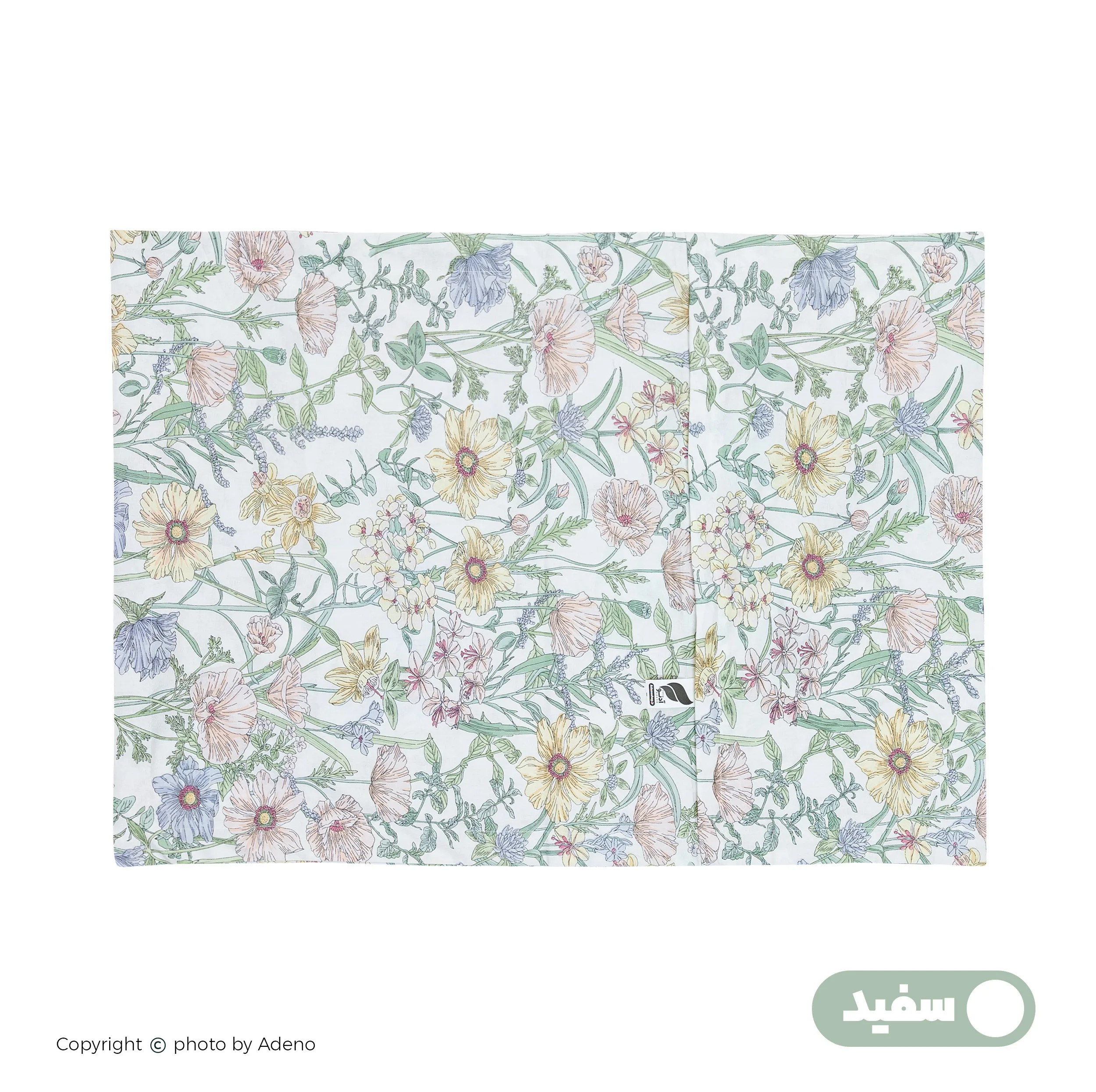 روبالشی فیلور آدنو مدل گل نسا کد FI121 سایز 70x50 سانتی متر بسته 2 عددی