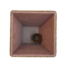 ست سطل و جعبه دستمال کاغذی حصیری مدل SH-NE05
