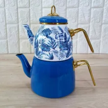 ست کتری و قوری پاچی مدل گلدار