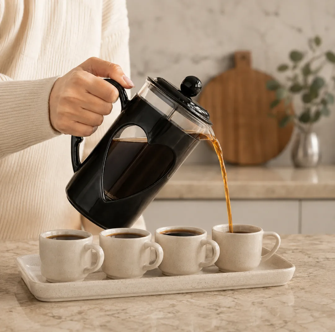 فرنچ پرس مدل قلبی گنجایش 600 میلی لیتر
