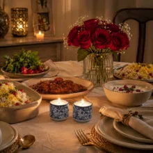 شمعدان دنی هوم مدل رومیزی طرح گل مناسب برای شمع وارمر بسته 2 عددی