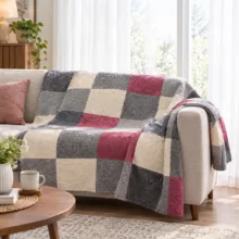 پتو 1 نفره اسپی توره مدل چهارخانه سایز 160x220 سانتی متر