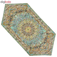 ست 5 تکه رومیزی ترمه ابریشمی طرح خورشید مدل SABZ5/5
