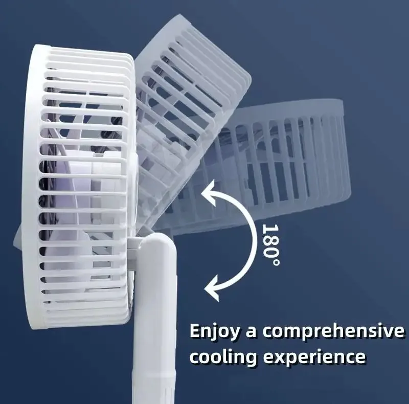پنکه شارژی مدل Circulation Clamp Fan ظرفیت 1200 میلی آمپر ساعت