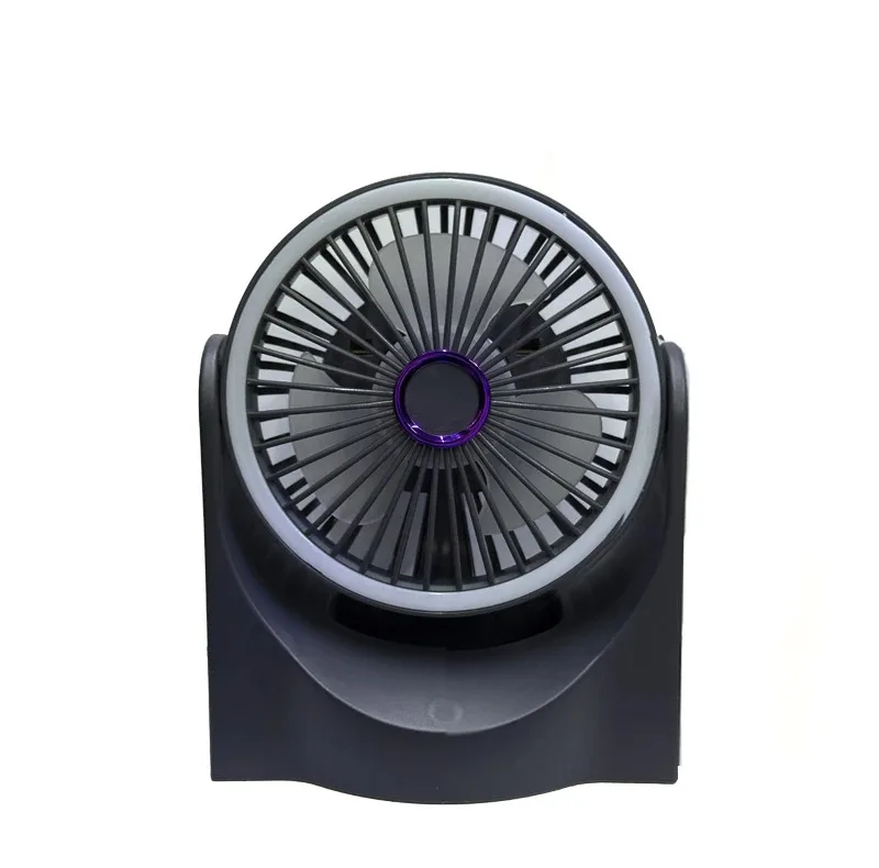 پنکه شارژی multi fan مدل رینگ لایت دار ظرفیت 1800 میلی آمپر ساعت
