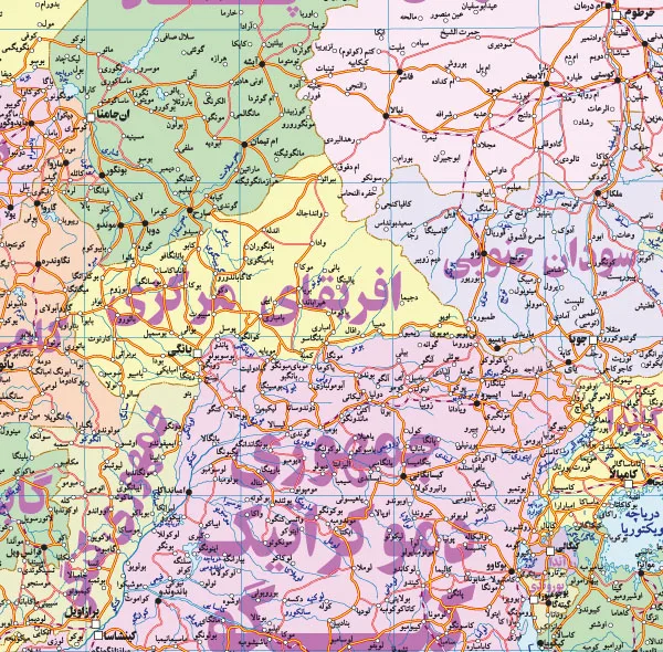نقشه انتشارات گیتاشناسی مدل آفریقا سیاسی کد LP 526