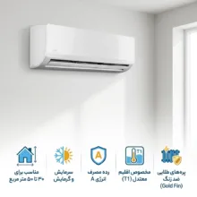 کولر گازی اسپلیت دیواری 24000 دور ثابت پاکشوما مدل MPB-24CHR2