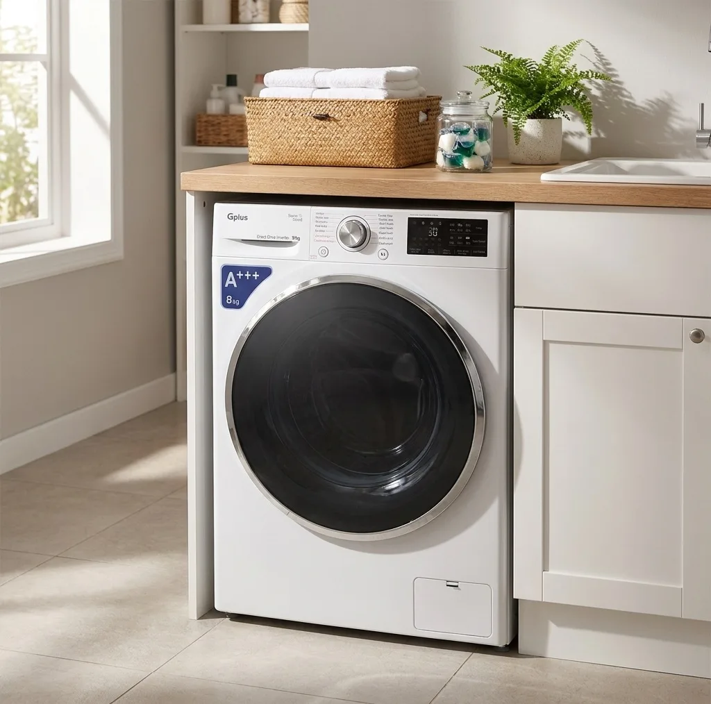 ماشین لباسشویی 8 کیلوگرم اتوماتیک جی پلاس مدل GWM-R808W