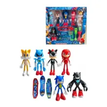 فیگور سونیک طرح Sonic مدل لوازم دار ارتفاع 10 سانتی متر مجموعه 14 عددی