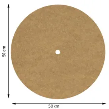 اسلایس چوبی مدل بیس رنگ نقاشی و رزین ساعت دیواری Circle50 کد BS16