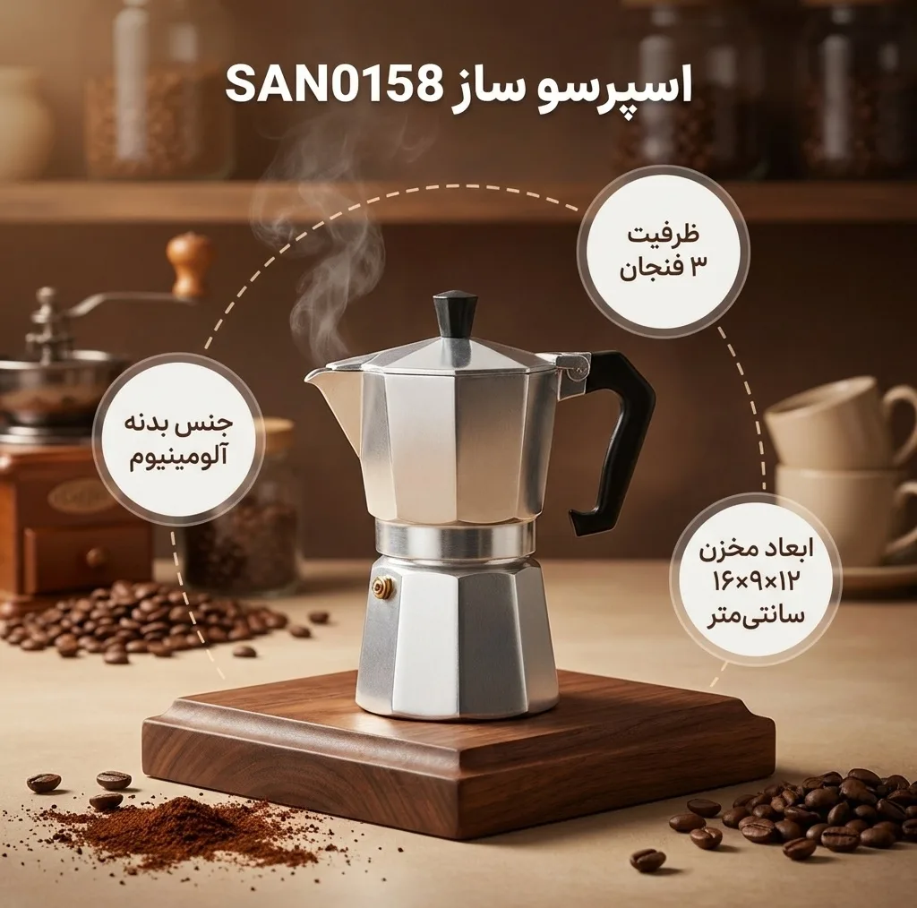 اسپرسو ساز مدل SAN0158