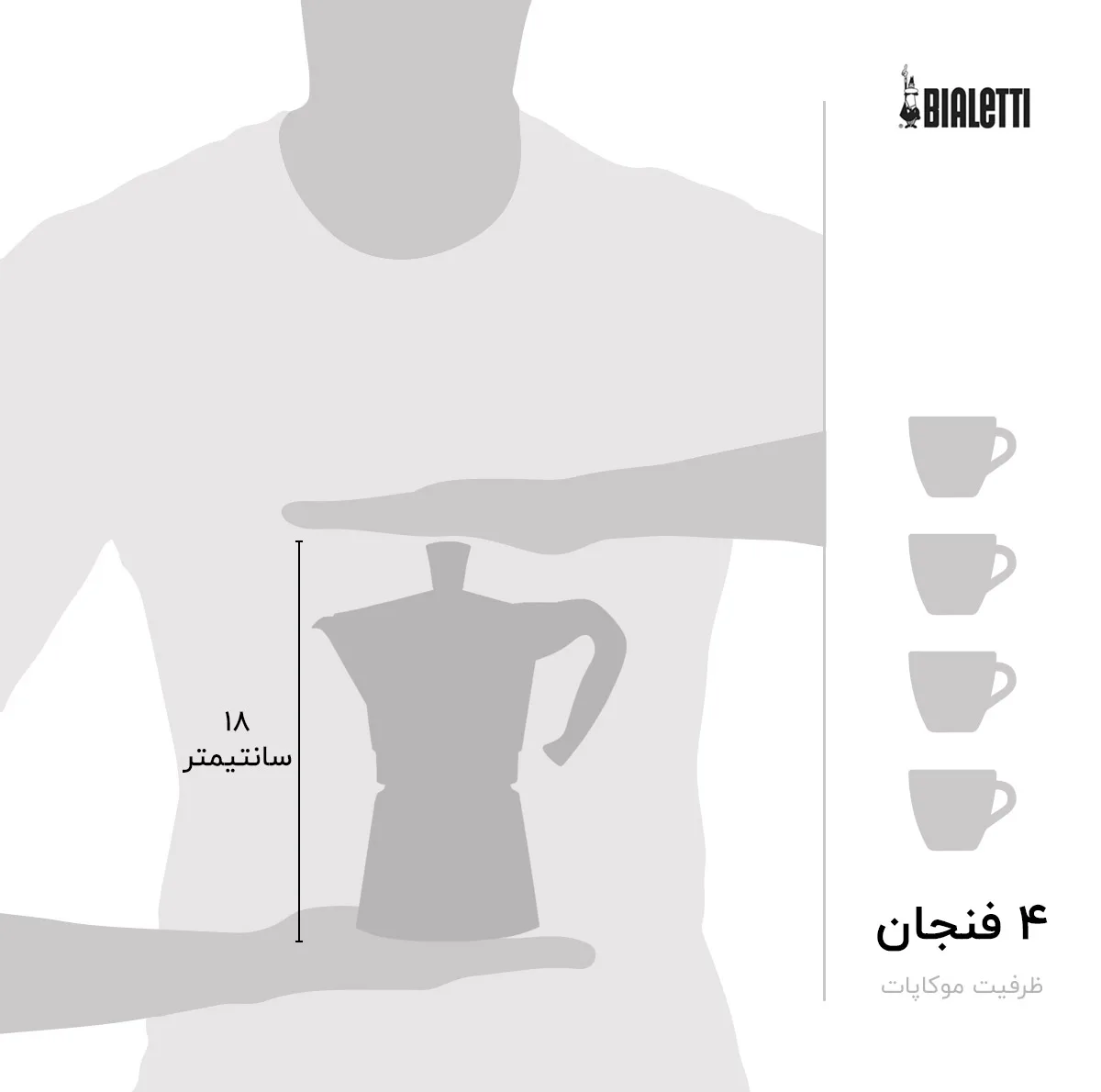 قهوه ساز بیالتی مدل موکا اکسپرس 4Cups A