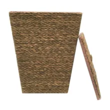 ست سطل و جعبه دستمال کاغذی حصیری مدل SH-NE05