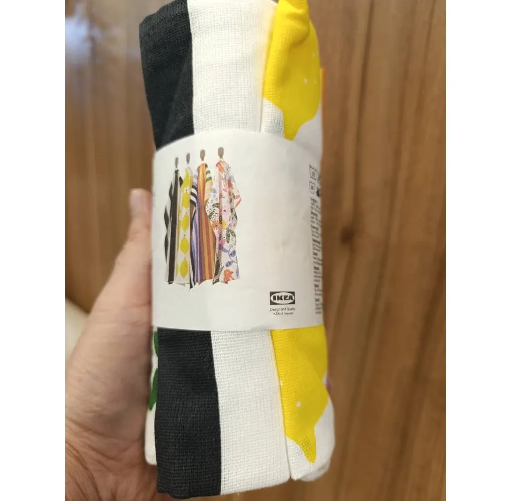 دستمال رطوبتگیر خانه و آشپزخانه پنبه ایکیا مدل RINNIG بسته 4 عددی