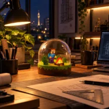 چراغ خواب کودک مدل ماینکرفت کد RIMO-02B