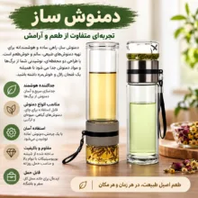 دمنوش ساز فشن مدل DOUBLE  ایزی ورک ظرفیت 420 میلی‌لیتر