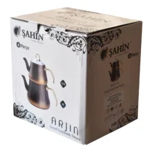 ست کتری و قوری شاهین مدل ARJIN گنجایش کتری 2 لیتر گنجایش قوری 1 لیتر