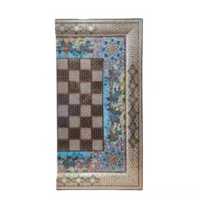 صفحه شطرنج خاتم کاری مدل چوگان کد 01