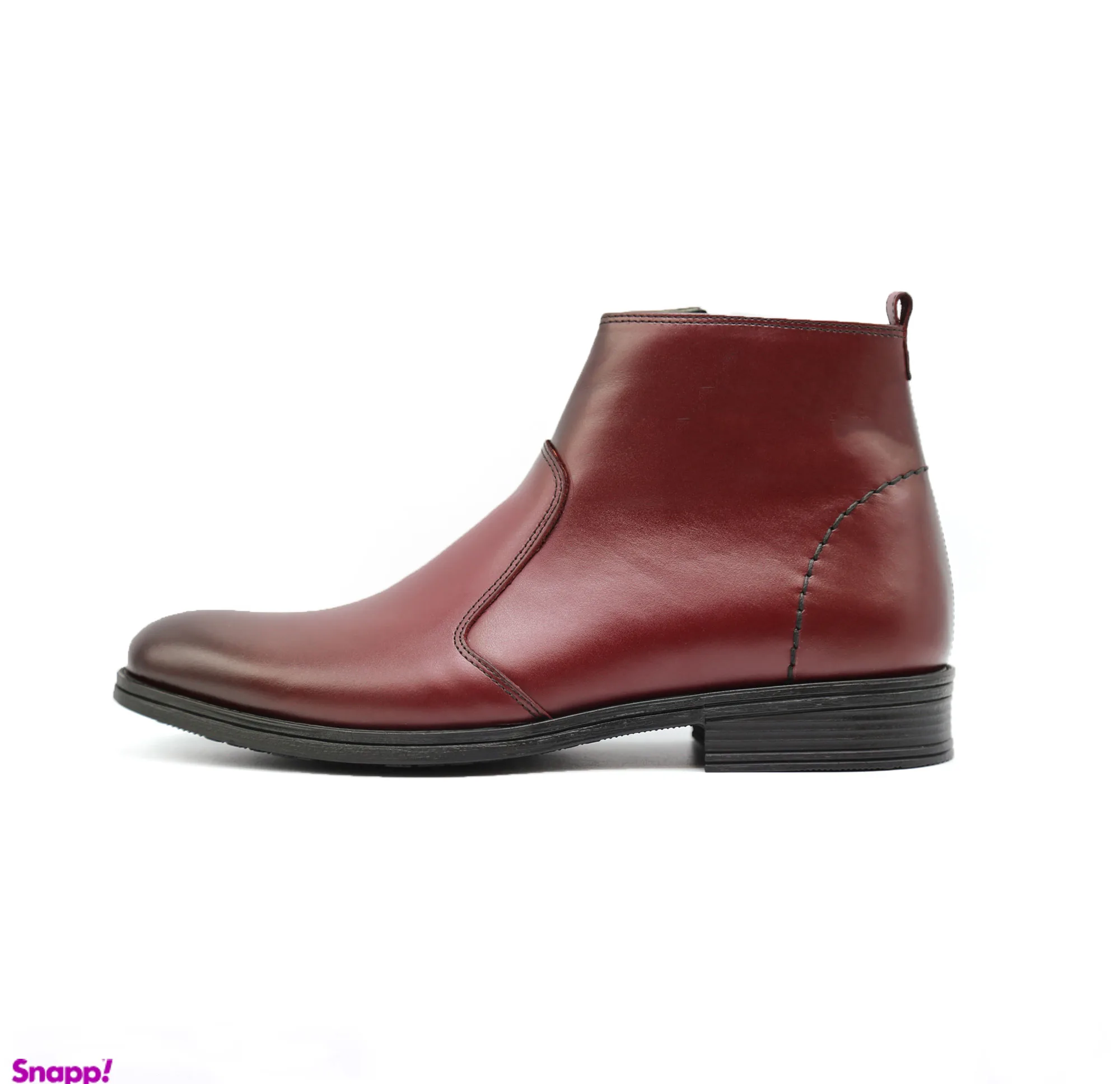 بوت چرم مردانه مستر چرم مدل mrc30090 رنگ زرشکی