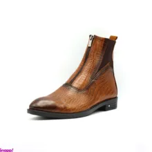 بوت چرم کلاسیک مردانه مستر چرم مدل mrc30082 رنگ قهوه ای