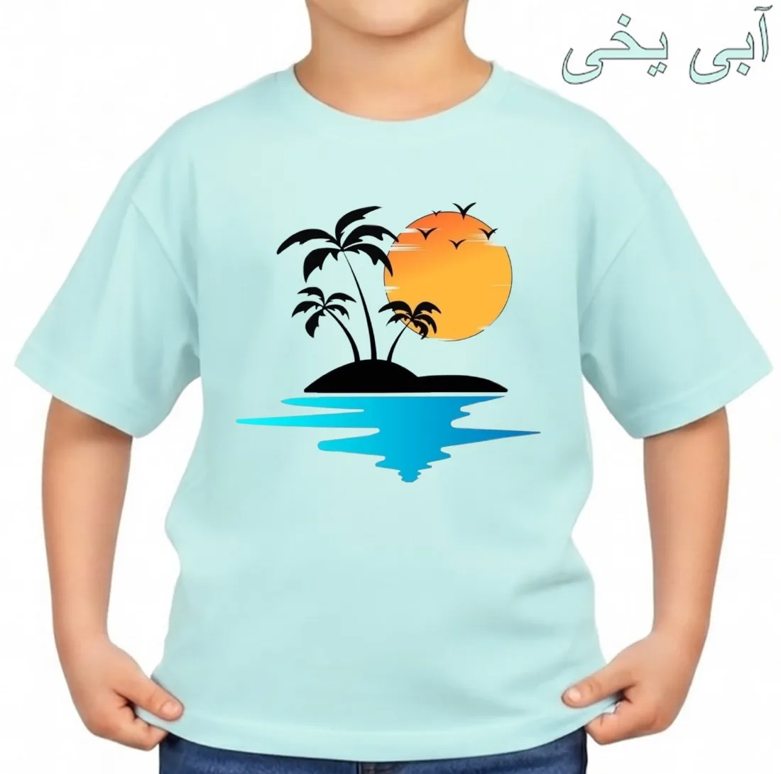 تی‌شرت آستین کوتاه بچگانه مدل هاوایی کد p2
