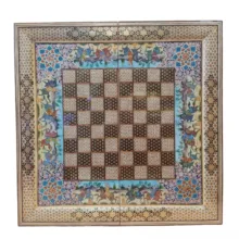 صفحه شطرنج خاتم کاری مدل چوگان کد 01