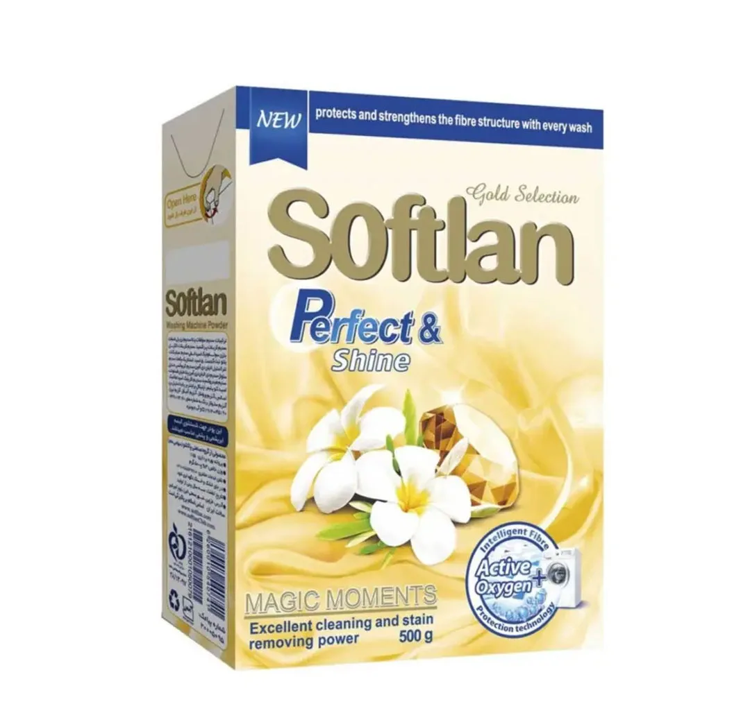 پودر ماشین لباسشویی سافتلن سری Gold Selection مدل Perfect And Shine حجم 500 گرم