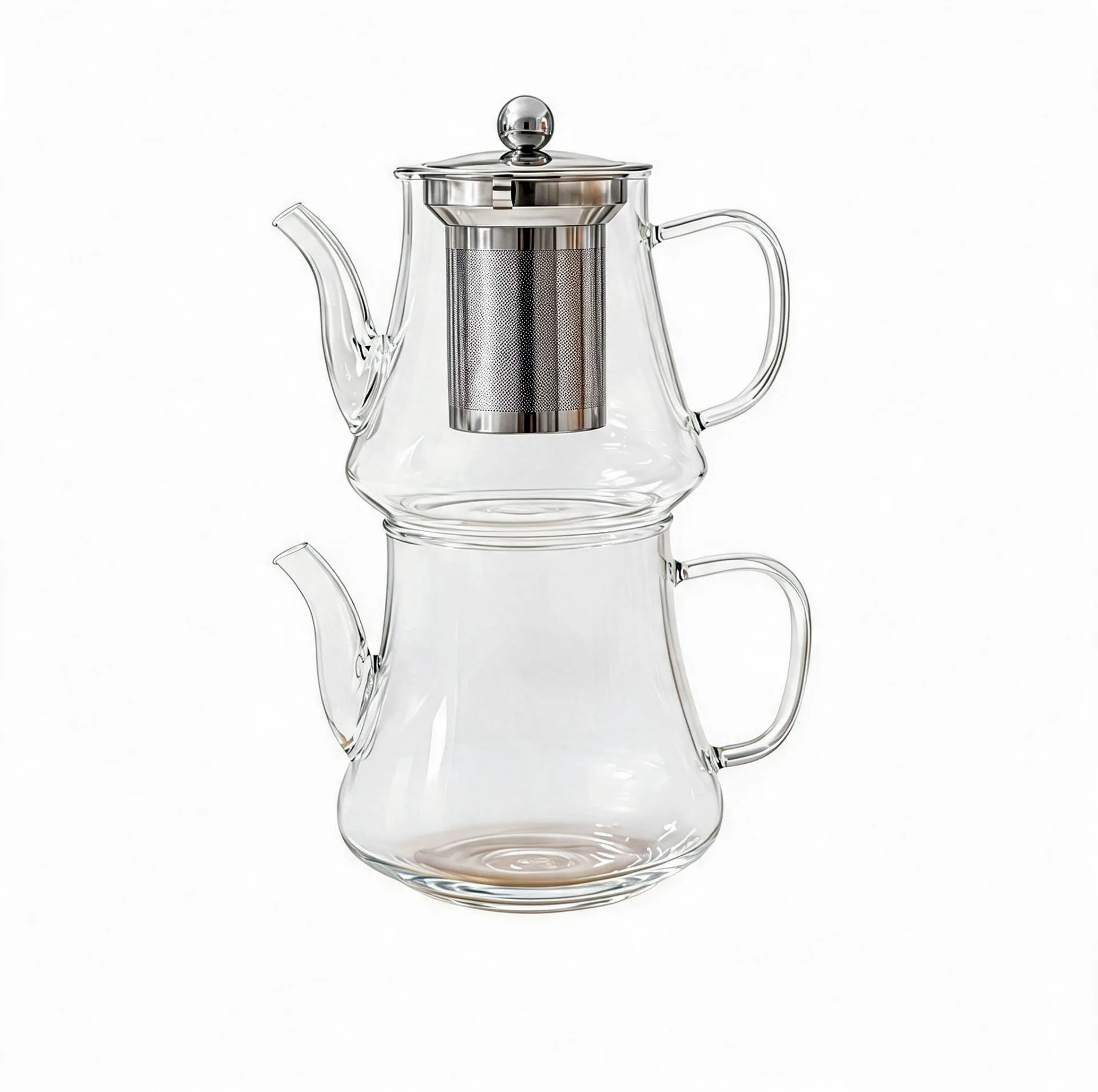 ست کتری و قوری گائوژی  مدل YIMING GLASS گنجایش کتری 1.5 لیتر گنجایش قوری 1 لیتر