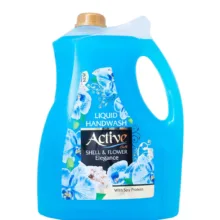 مایع دستشویی اکتیو مدل صدفی حاوی پروتئین سویا آبی طرح جدید 3750 گرم
