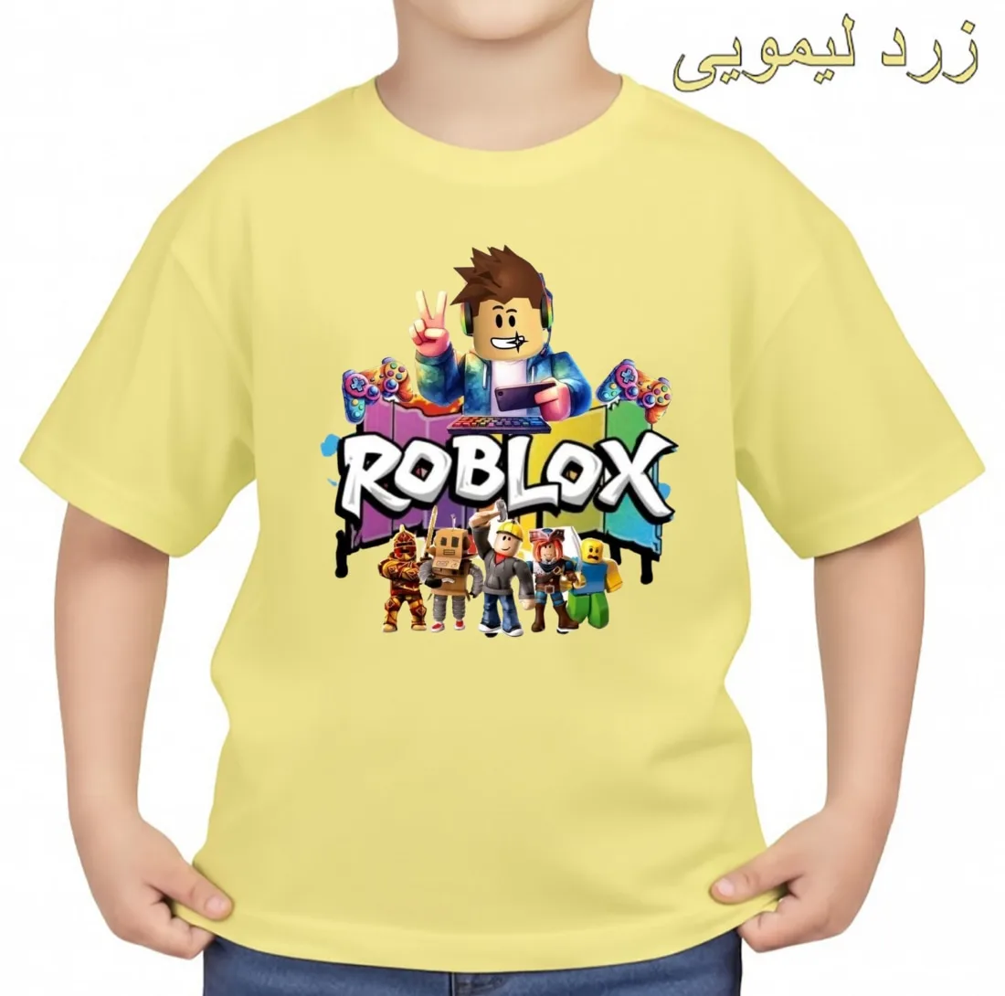 تی‌شرت آستین کوتاه بچگانه مدل روبلاکس کد p5