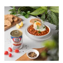 کنسرو لوبیا چیتی با سس گوجه فرنگی چین چین وزن 400 گرم