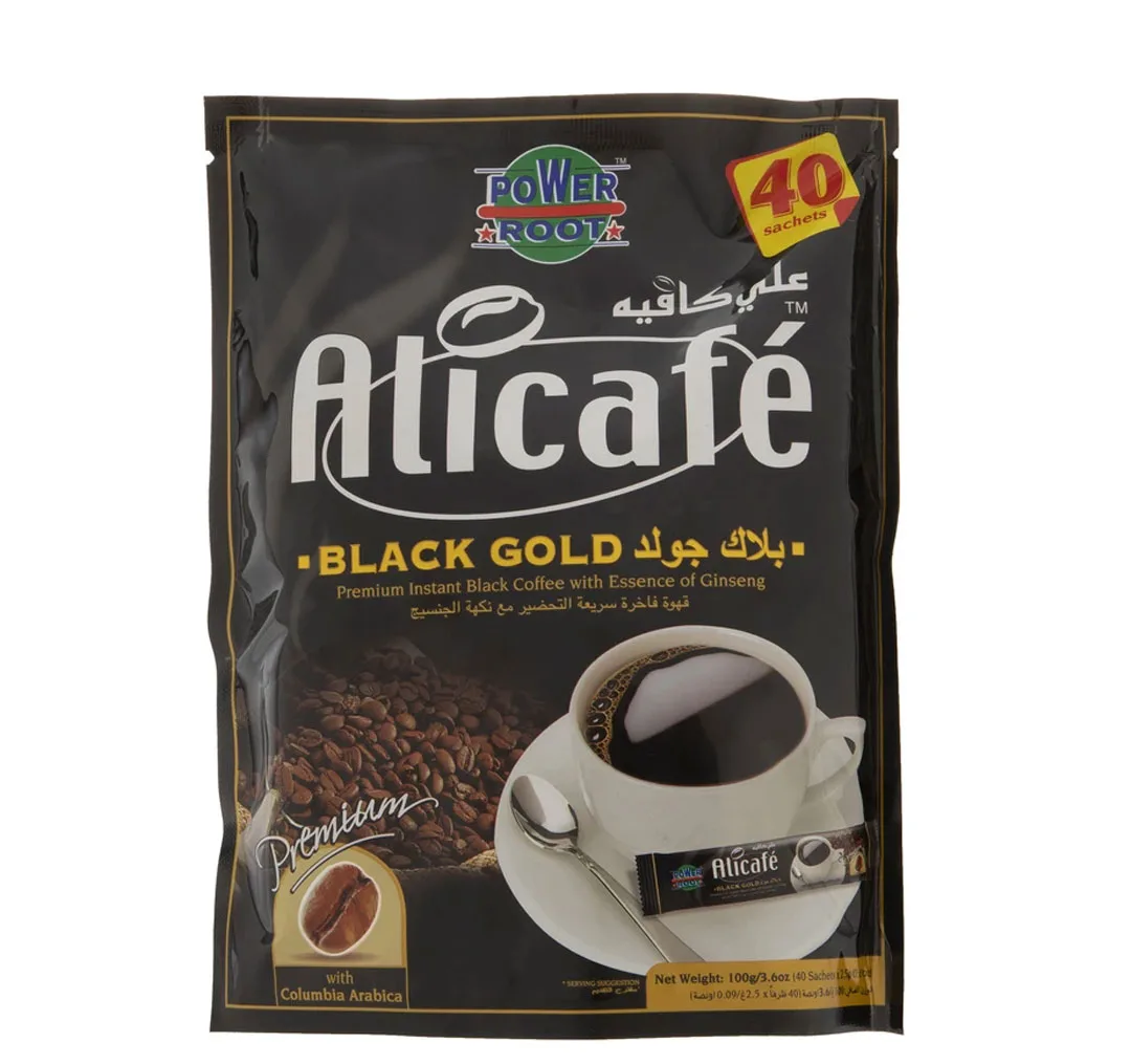 پودر قهوه علی کافه مدل Black Gold وزن 2٫5 گرم بسته 40 عددی