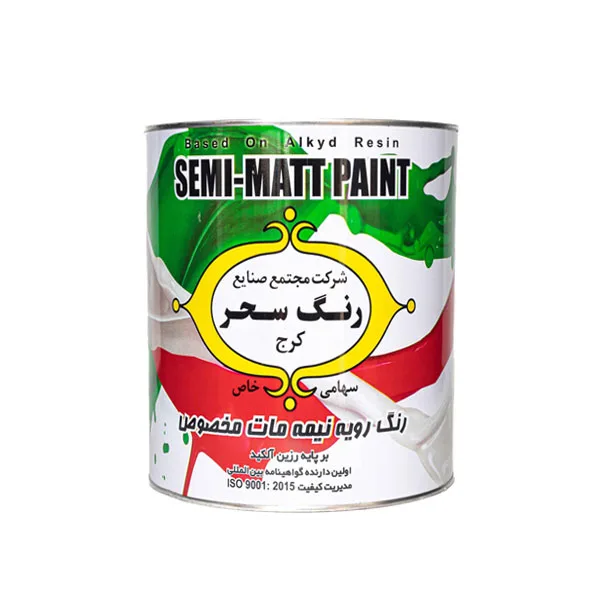 رنگ روغنی نیم مات سفید سحر کد 760 وزن 4 کیلوگرم