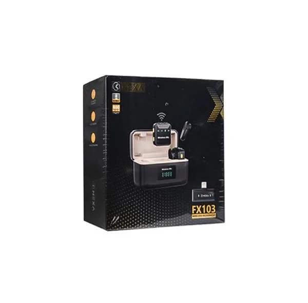 میکروفون یقهای بیسیم نکسا مدل FX103 با درگاه لایتنینگ مجموعه 2 عددی